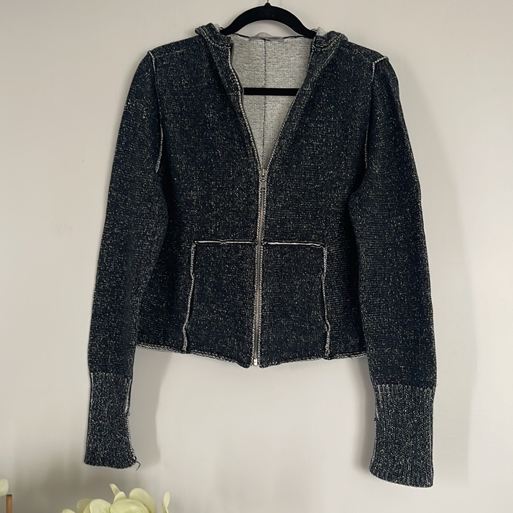 Lucidity Full-zip Womens Knit Hooded Jacket Size S